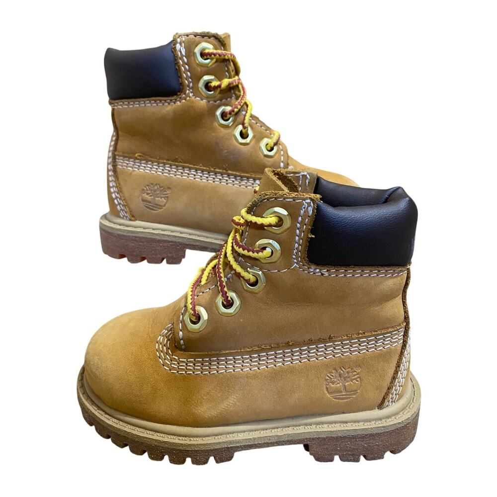 Timberland Toddler 6" Waterproof Boots Wheat Nubuck Size 5M Classic Work Boot